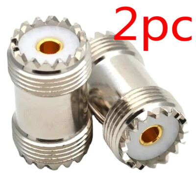 2× SL16 UHF SO239 Female To Female Straight Connector Adapter Plug ...