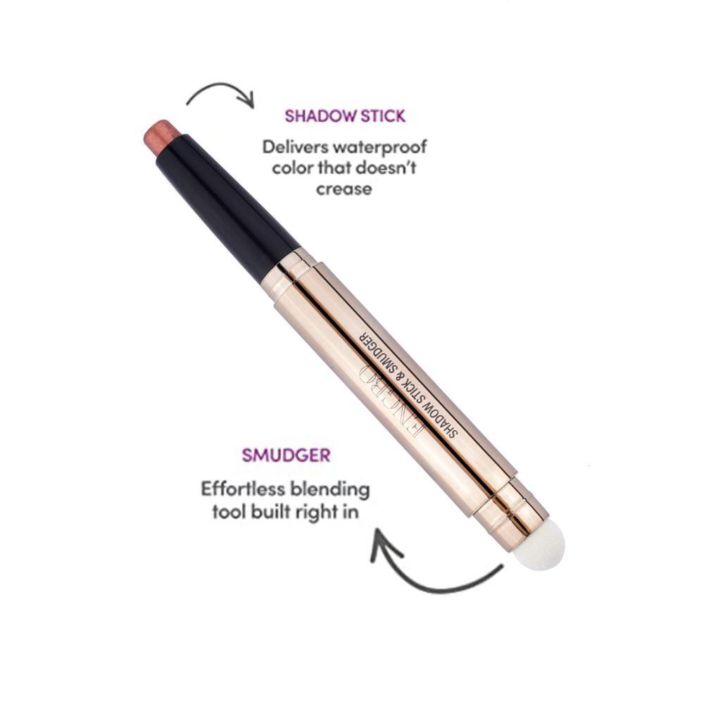 Waterproof Doublehead Eye Shadow Glimmer Stick With Smudger 12 Shimmer
