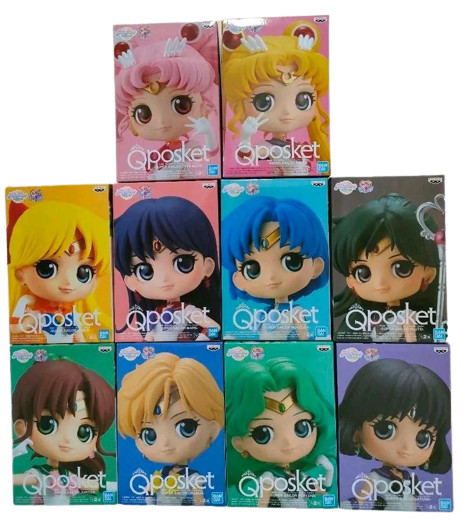 Q posket Sailor Moon Eternal Figura Set Completo de 10 Qposket 100% Auténtico