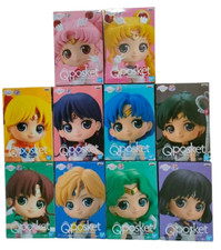 Q posket Sailor Moon Eternal Figure Set Completo di 10 Qposket 100% Autentico