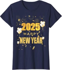 Happy New Year 2025 Family Reunion Party Funny Ladies' Crewneck T-Shirt