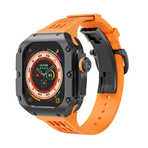 Titanium Alloy Case+Silicone Strap MOD KIT For Apple Watch Ultra /Ultra 2 3 49mm - Picture 39 of 44