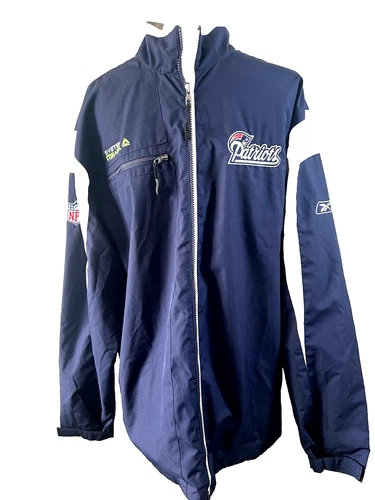 Reebok New England Patriots NFL  Sideline Windbreaker Jacket Navy Men’s Size M