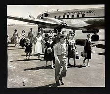 1958 Miami FL Castro Releases Captured Americans US Navy Pilot Plane Press Photo