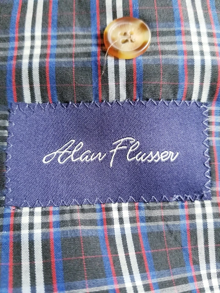 Blazer Abrigo Deportivo 46L Naranja Pana Rayas Algodón Chaqueta Alan River Foto 4 de 4