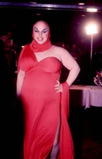 Divine poses at an unspecified event in New York circa 1978 Old Photo