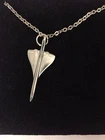 Concorde C27 Aircraft Supersonic Emblem Silver Platinum Plated Necklace 18"