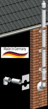 Abgas-System weiß Brennwert Außenwand 80/125 und 60/100 Abgasrohr Abgasleitung
