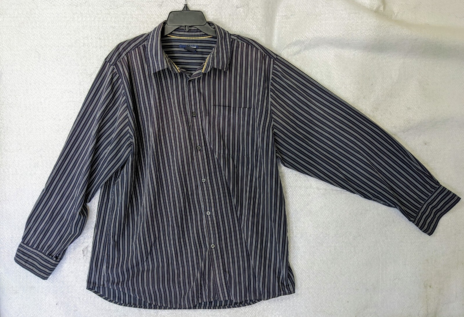Men Basic Editions Stripe Button Down Long Sleeve… - image 1