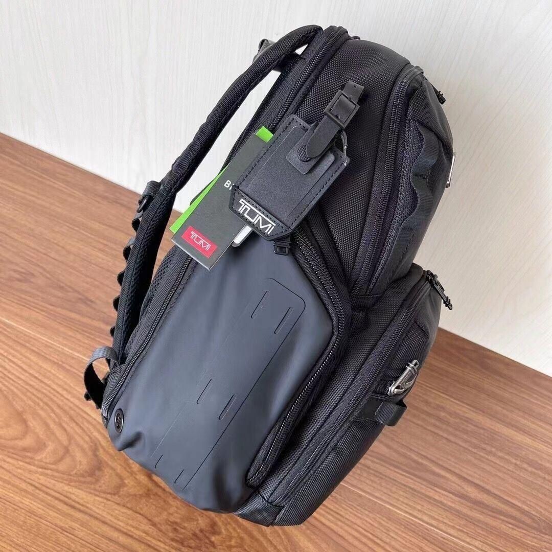 TUMI ALPHA BRAVO SEARCH 232789D Black Backpack Nylon Leather NEW