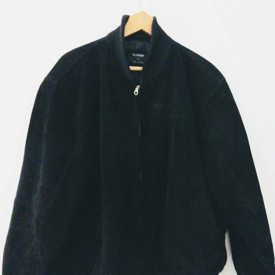 Aladdin Las Vegas Vintage Suede Bomber Jacket Black Collector's item size l - Image 3 of 4