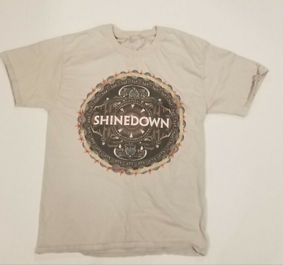 #ad Vintage Shinedown Band Sand Color Album 100% Cotton Adult TShirt $20.84