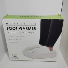 Massaging Foot Warmer Vibrating Massager 2 Warm Comfort Massage Action Slippers