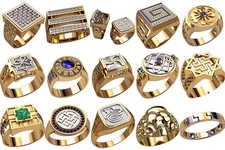 set of 15 pcs WAX PATTERNS for Lost Wax Casting silver or gold Jewelry_m12