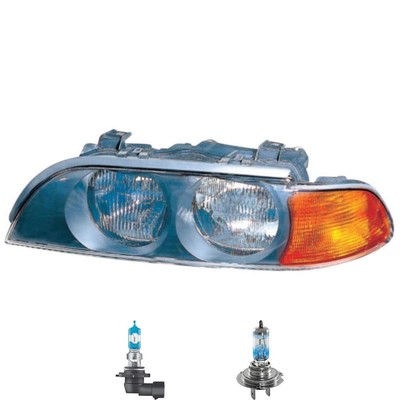 Scheinwerfer links gelb Blinker elektrisch inkl. OSRAM Lampen für BMW 5er E39
