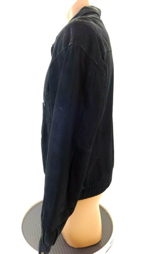 STUDIO 7036 MENS BLACK SUEDE LEATHER BOMBER JACKET SIZE L - Picture 2 of 4