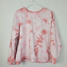 Time  Tru Tie Dye Sweatshirt Womens Size L Boxy Fit Sweatshirt Minimal Comfort