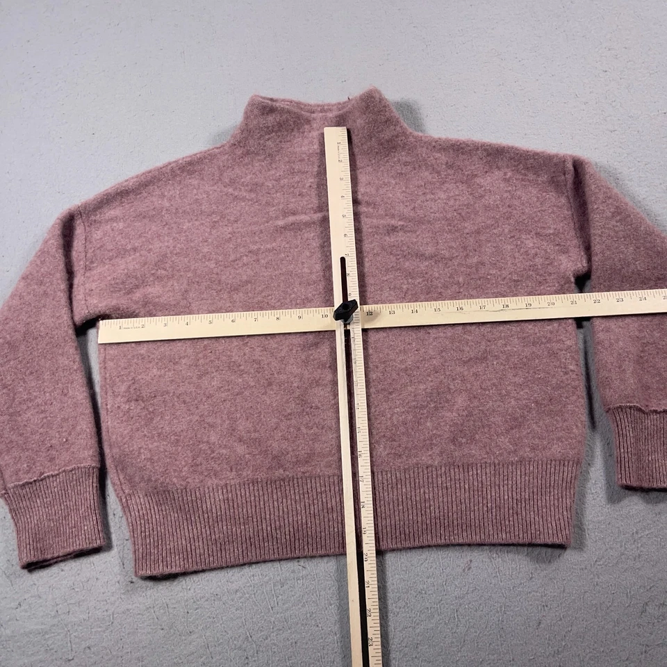 Свитер женский Tahari L розовый 100% 2-слойный кашемир ложный вырез ребристый подол мягкий - Изображение 2 из 4