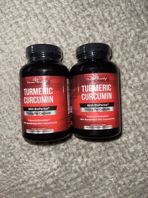 2x  Divine Bounty Turmeric Curcumin Bioperine 755mg 120ct (240 Total)