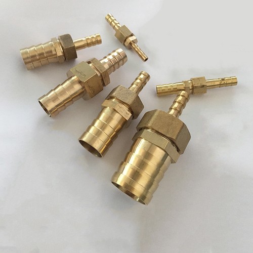 Fuel Line Connector Brass Reducing Hose Joiner Straight Barb Splicer Connector Water Pipe Fittings E Brass Hose Connector