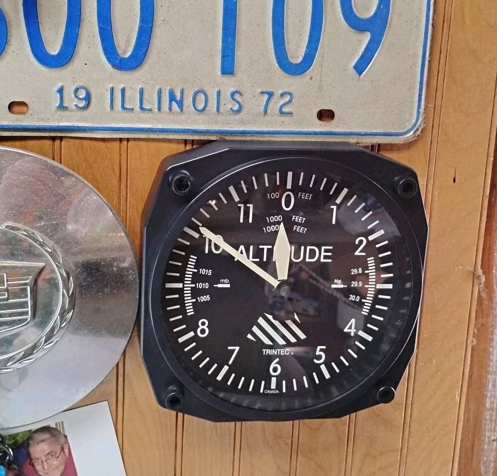 TRINTEC CANADA 6&frac12;"&sup2; Dodecagon Shaped Aviation Gauge Quartz