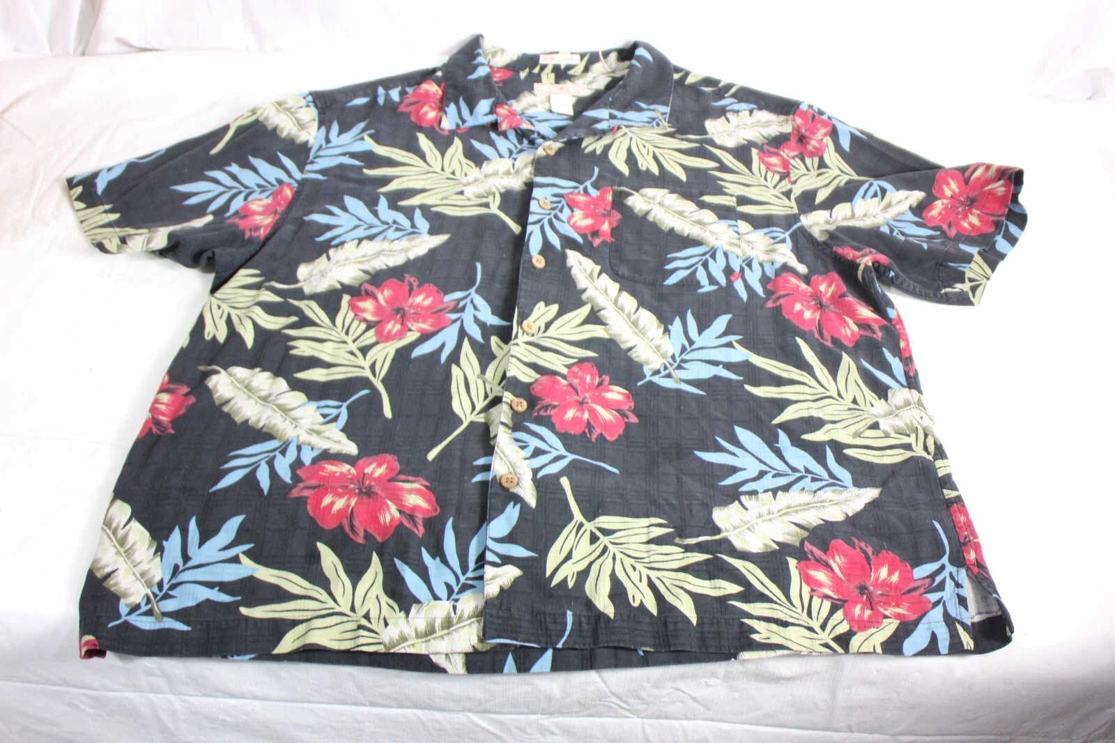Paradise Collection Mens XXL 100% Silk Button Beach Shirt Casual Colorful Cruise