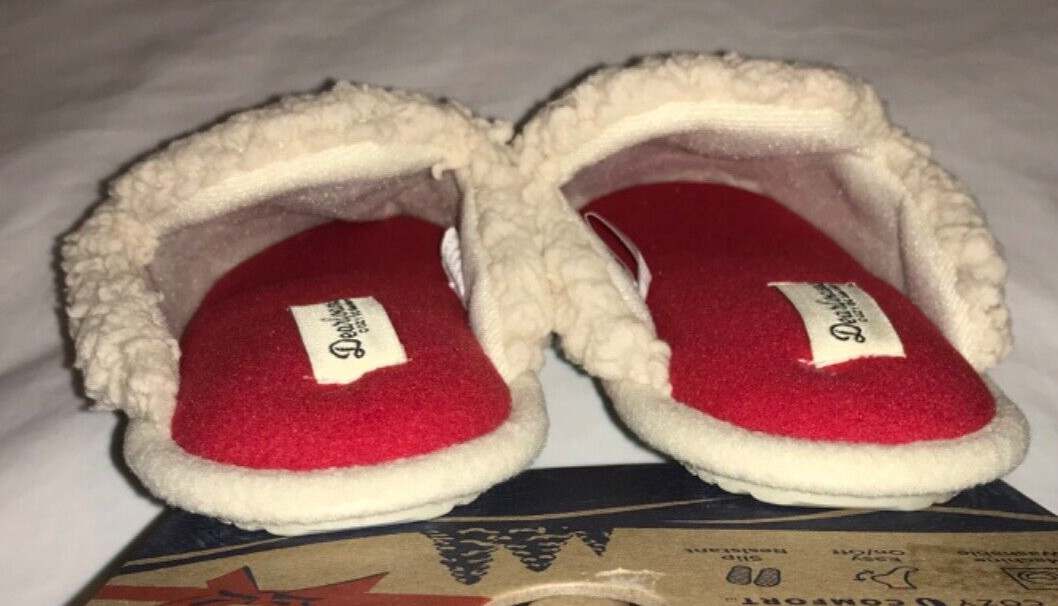 DEARFOAMS NEW SHERPA SLIPPERS 5/6 OFFICIAL COOKIE TESTER MEMORY FOAM COZY COMFRT