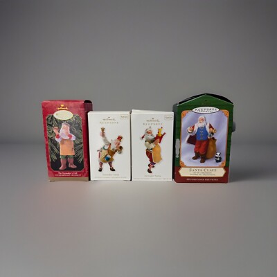 Hallmark Toy Maker Santa Lot Of 4