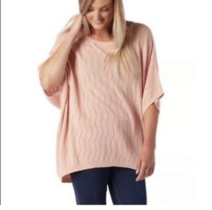 smartwool pointelle pull over poncho rose cloud heather sweater