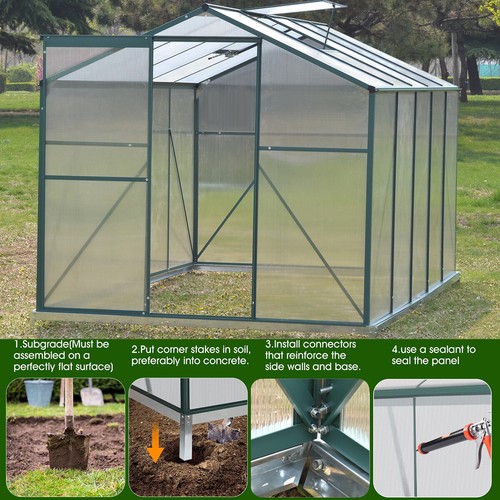Steel Frame Garden Garden Greenhouse Walk-in Grow Polytunnel Planting Anti-UV UK - Picture 5 of 106