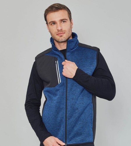 JRC Gilet TREVIRI Impermeabile Traspirante Knitted Fleece Softshell Interno Pile - Picture 3 of 9