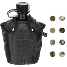 MFH US Feldflasche Trinkflasche H&uuml;lle Outdoor Camping BW Wasserflasche 1 Liter