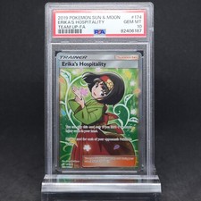 PSA 10 Erika's Hospitality 174/181 Sun Moon Team Up Full Art Trainer Pokemon TCG on eBay