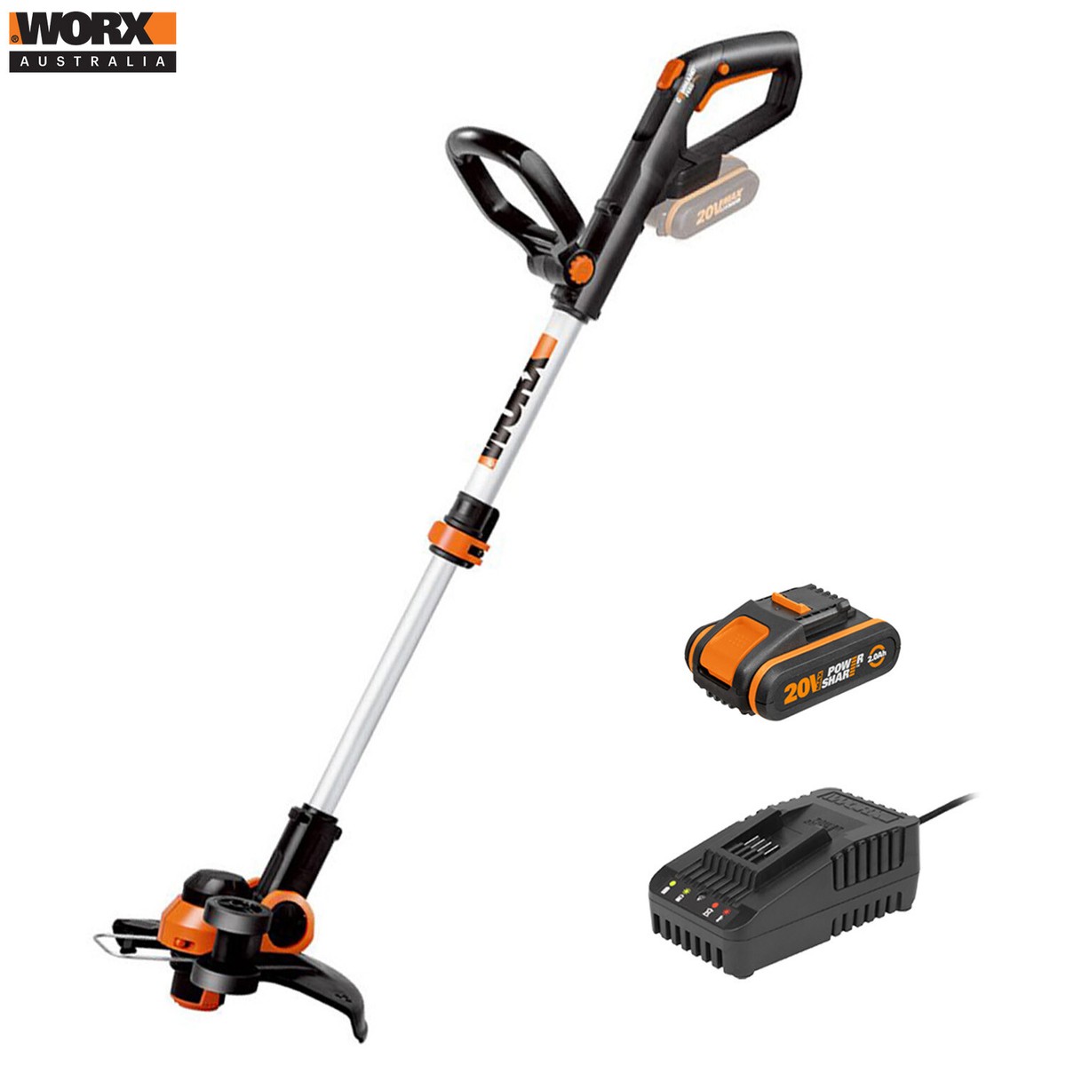 WORX 20V 2-in-1 Cordless Lawn Grass Line Trimmer Edger, 1x