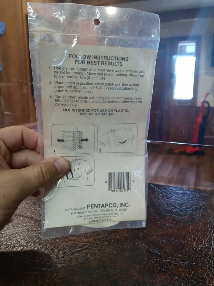 Parche para coser Popeye in Space Pentapco 1980 sin usar, en paquete Foto 4 de 4