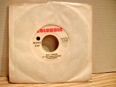 Ray Price 1975 If You Ever Change Your Mind 45 RPM PROMO Record EX. 