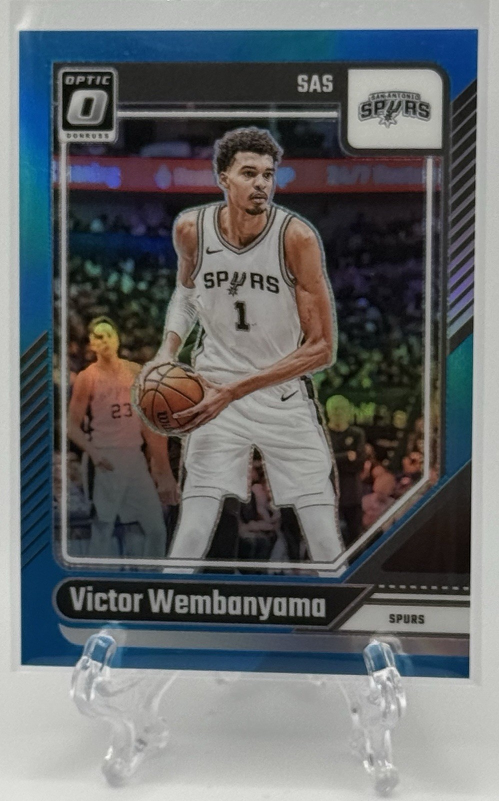 Victor Wembanyama 2024-25 Panini Donruss Optic #45 Aqua Prizm /225! Spurs