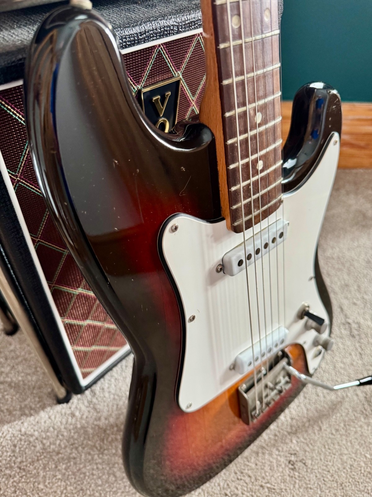 960s Vox Ace Sunburst Finish Electric Guitar