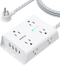 Surge Protector Power Strip - 8 Widely Outlets with 4 USB Ports(1 USB C Outlet)