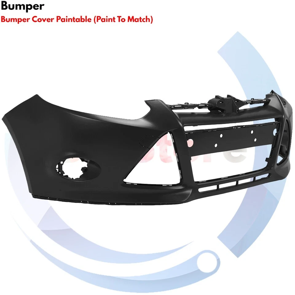 Front Bumper Cover Fascia & Grille Assembly Kit For 2012-2014 Ford Focus - Image 3 of 4
