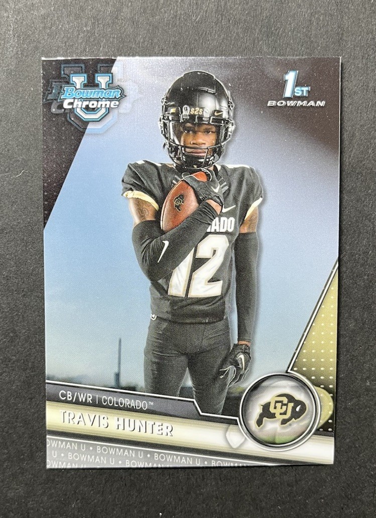 Travis Hunter 2023 Bowman U Chrome #36 Base Chrome 1st Colorado