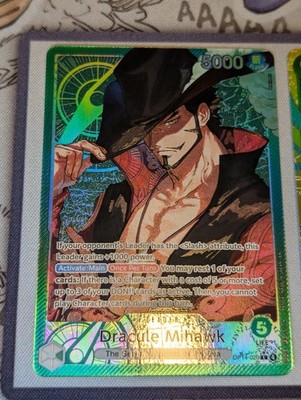 One Piece TCG Mihawk OP14-020 Alt Leader + SR Playsets SEC Coffin