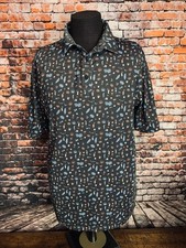 Straight Down Polo Shirt Golf Performance Tiki Party Sz Large EUC!