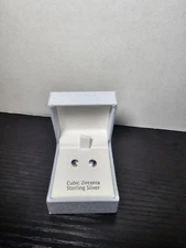 Rachel Ashwell Silver And Blue Moon Stud Earrings NIB