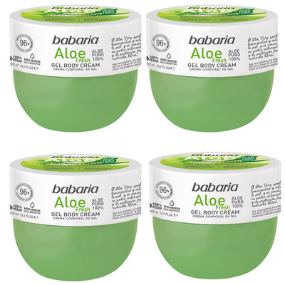 4 Stück Babaria Aloe Vera Fresh Feuchtigkeitsgel / Körpercreme / Körpergel   400