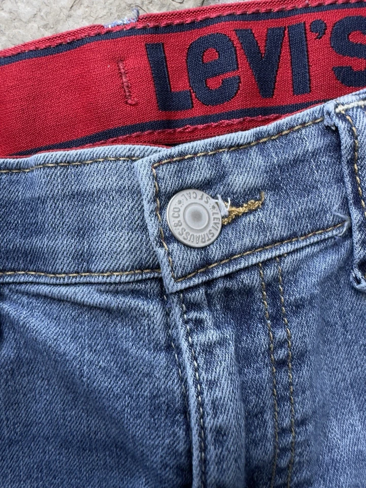 Jeans Levi's 511 Elastizados Rojo Cintura Denim Azul Talla 14 Regular Foto 2 de 4