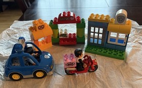 Retired LEGO Duplo My First Police Set  10532, Police/cop, Motorcycle, Car