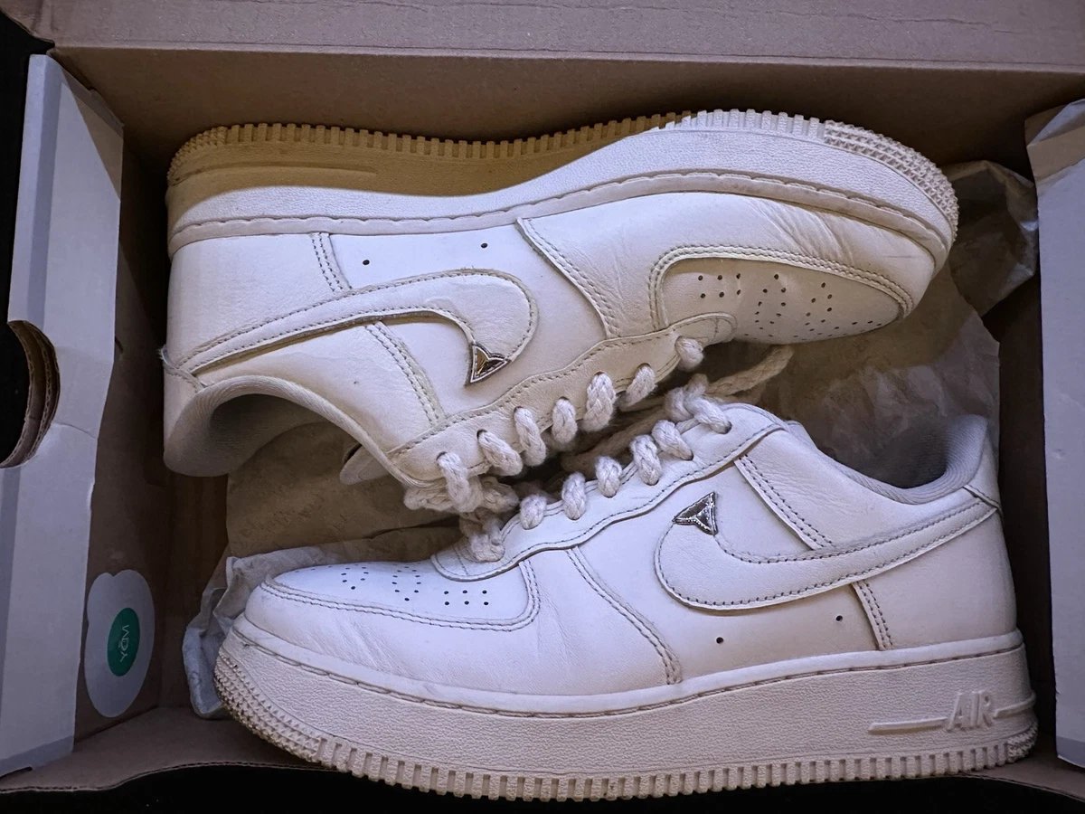 Nike Air Force 1 '07 White Metallic Silver W for sale | eBay