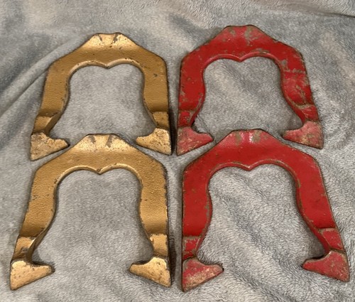 Hummer Professional Pitching Horseshoes Set of 4 Red Gold Discontinued