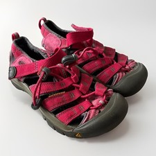 KEEN Newport H2 Kids Girls Pink Gray Waterproof Sport Sandals US 12 EU 30
